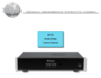 McIntosh MB-100 - Owners manual